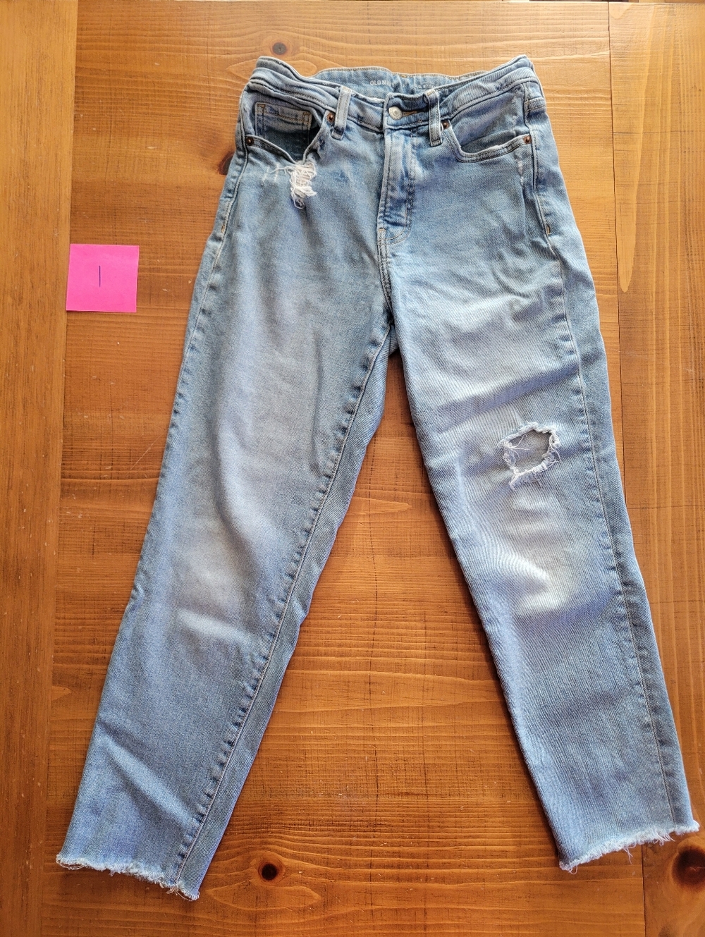 Old Navy High Rise OG Straight Secret Smooth Pockets Jeans Size 2 Inseam 25 In